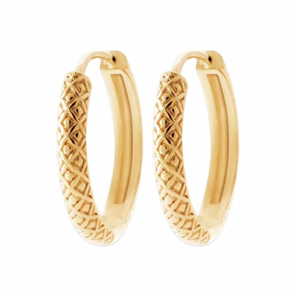 Boucles d'oreilles créoles plaqué or