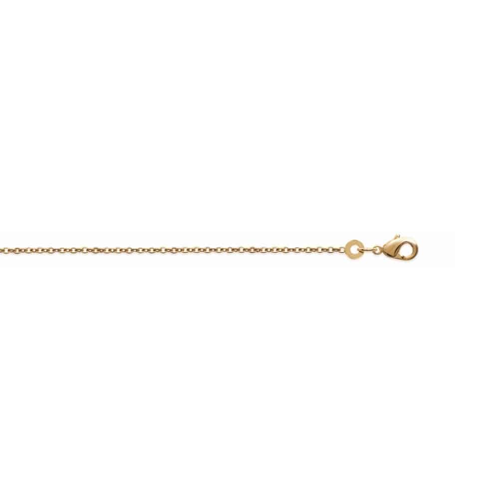 Chaîne forçat diamantée plaqué or 1,45 mm - 80 cm