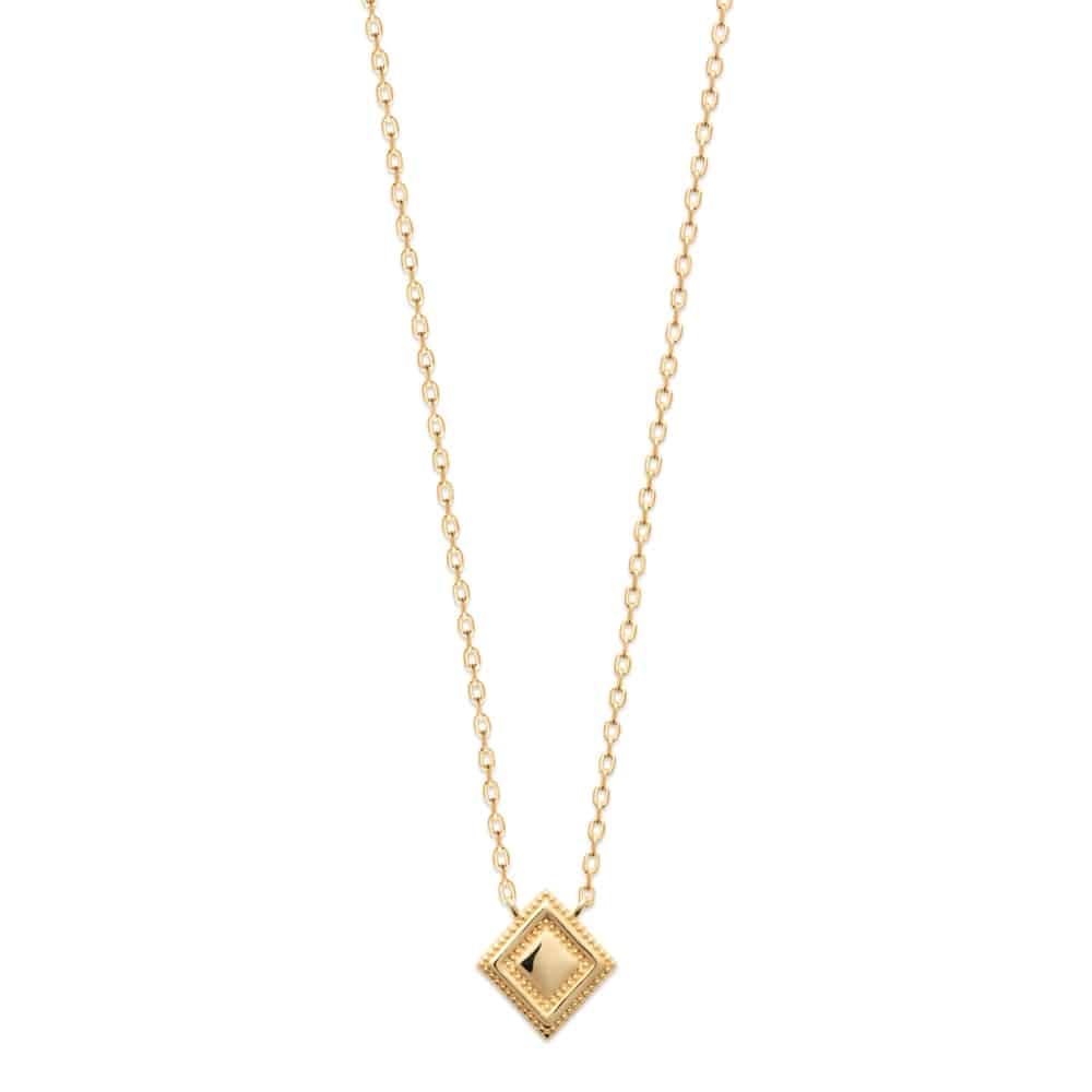 Collier losange plaqué or