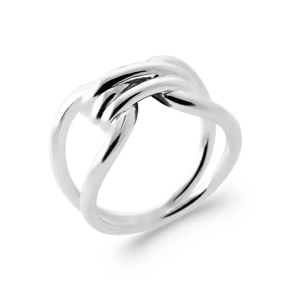 Bague argent rhodié bobine - 50