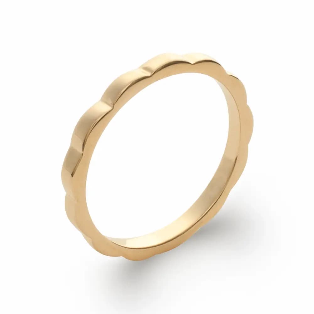 Bague anneau plaqué or Nancy - 48