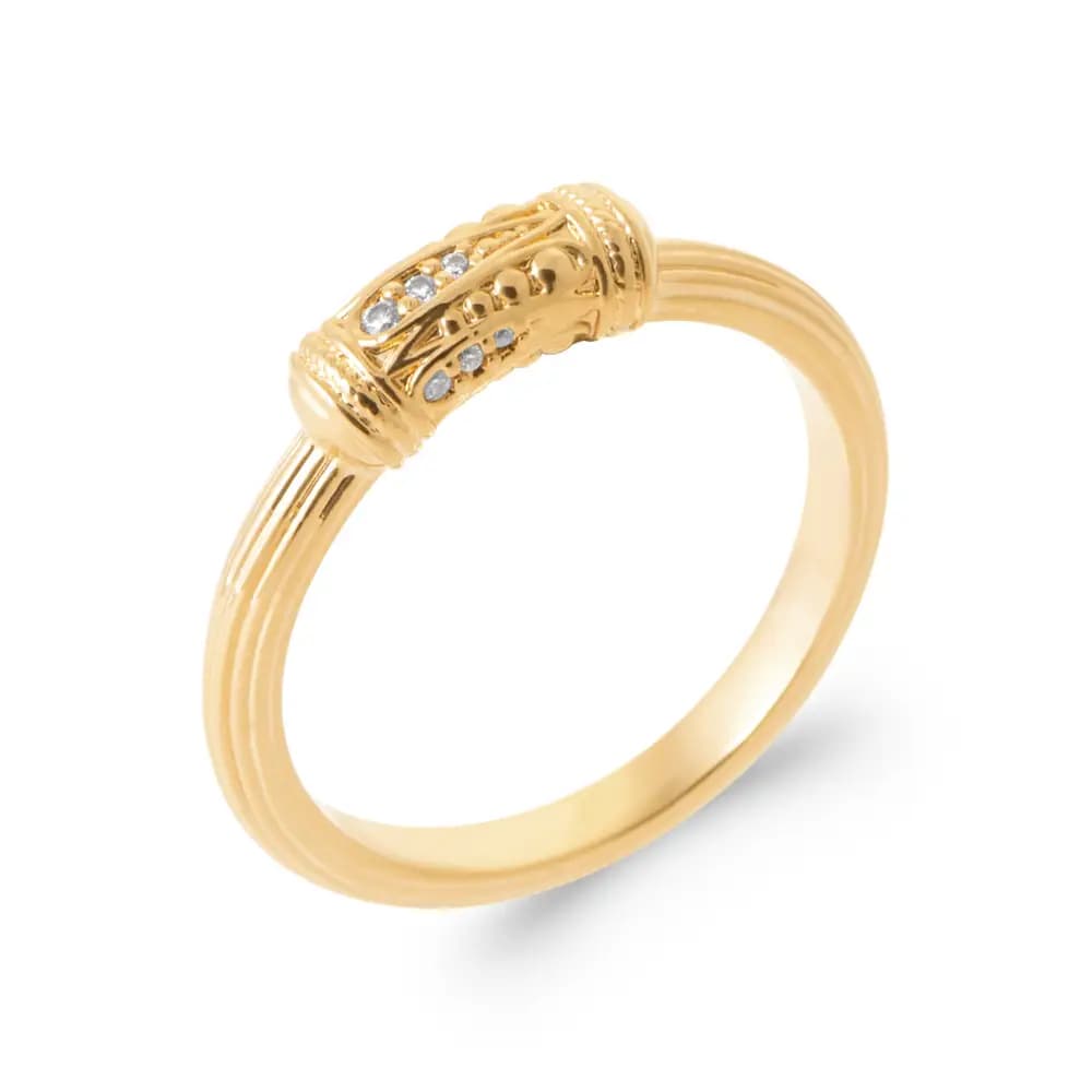 Bague plaqué or Maya - 56