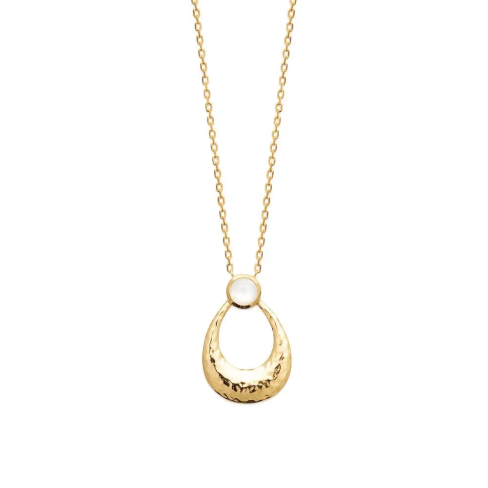 Collier plaqué or pierre de lune Orana