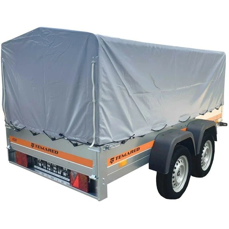 Remorque Bâchée 2 Essieu Tema 263X125Cm Eco2612/2 Gris