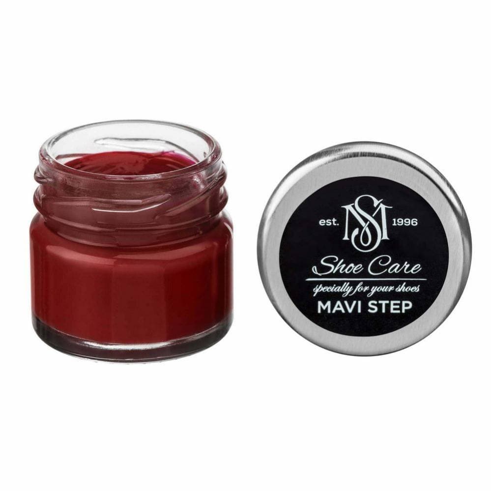 MAVI STEP Creme de Beaute Wax-Based Leather Shoe Cream 110 Bright Red Brown 25 ml