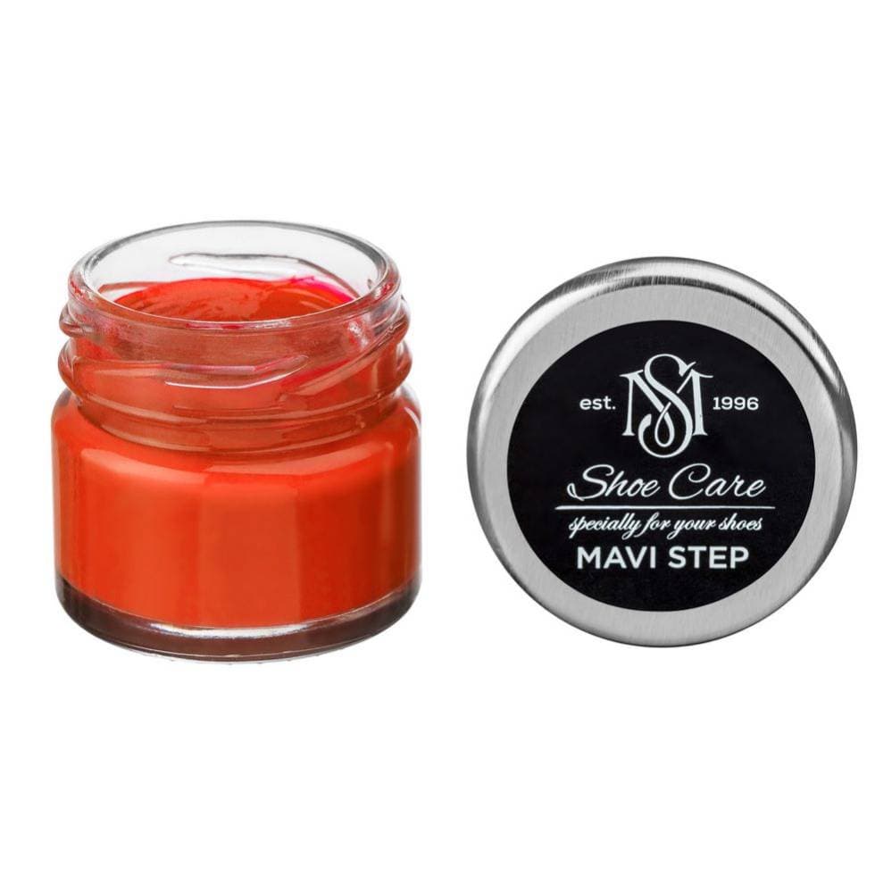 MAVI STEP Creme de Beaute Wax-Based Leather Shoe Cream 128 Bright Orange 25 ml