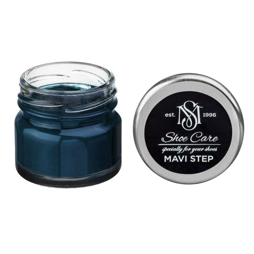 MAVI STEP Creme de Beaute Wax-Based Leather Shoe Cream 158 Dark Grey Blue 25 ml