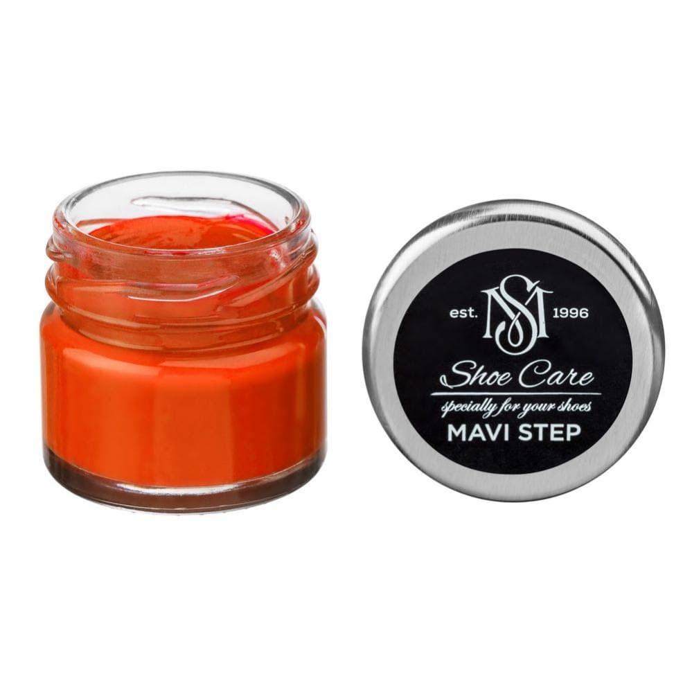 MAVI STEP Creme de Beaute Wax-Based Leather Shoe Cream 163 Dark Orange 25 ml