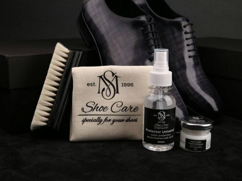 MAVI STEP Smooth Blues Quartet Leather Shoe Care Kit