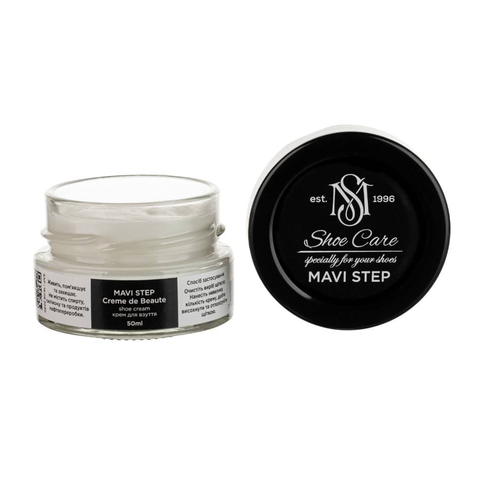 MAVI STEP Creme de Beaute Wax-Based Leather Shoe Cream 100 Neutral 50 ml