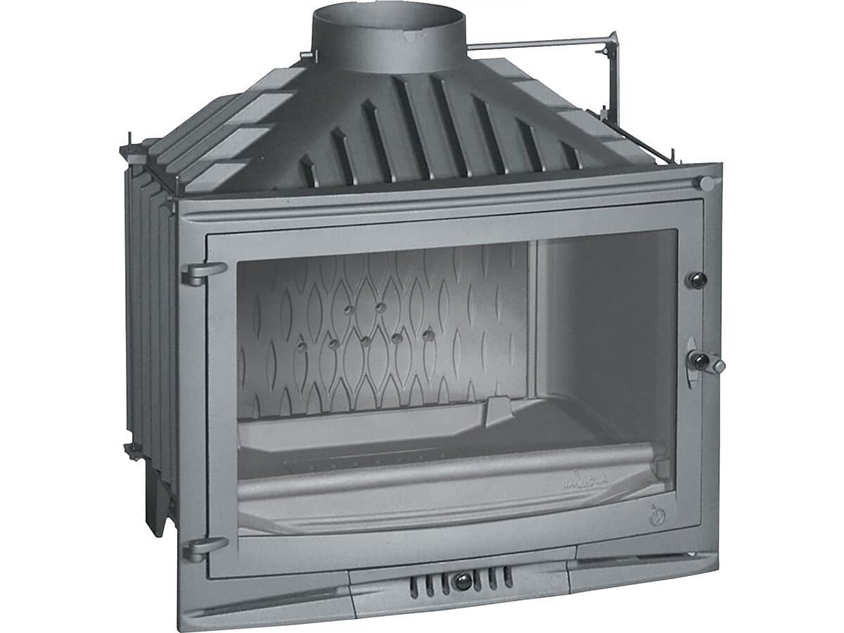 Chimenea de leña Invicta 700 Sélénic con clapeta – 9,5 kW – Antracita
