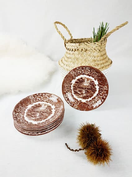 5 Assiettes à dessert dit "parlantes" VENDU