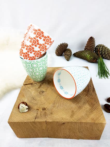 Lot de 6 mugs contemporains