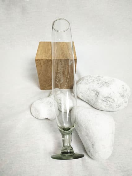 Soliflore gravé en verre