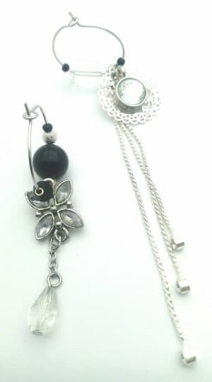 Boucles d'oreilles asymétriques vintage - Étoile Filante