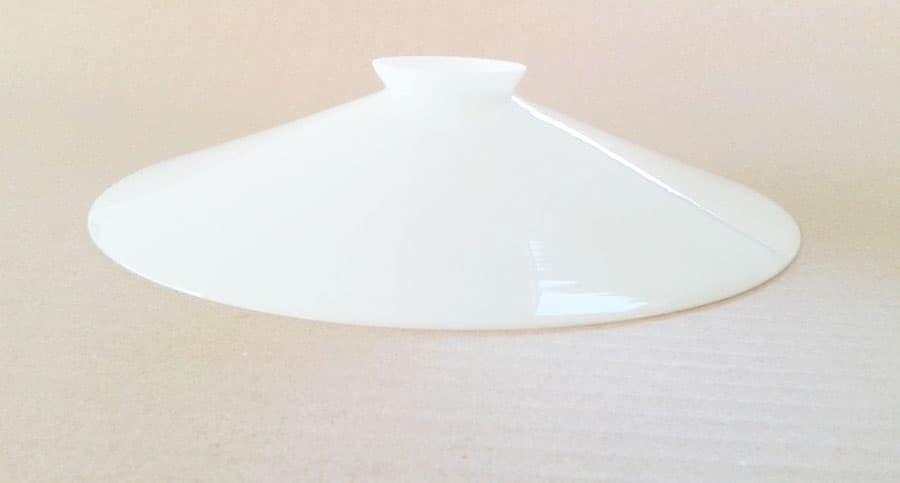 Abat-jour opaline lisse blanche