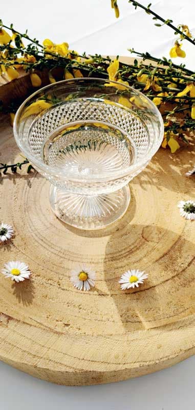Coupe en verre sur pied