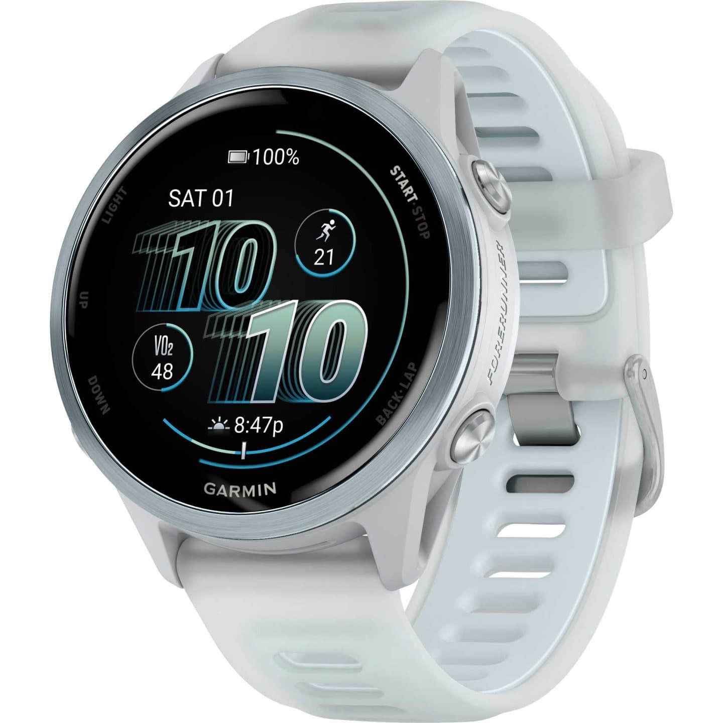 Garmin Forerunner 570 GPS Smartwatch - 42mm - Steinweiss/Cloud Blue