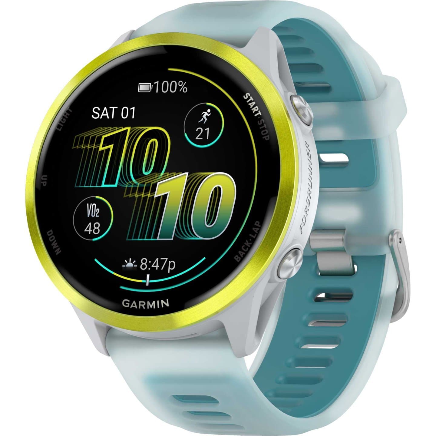 Garmin Forerunner 570 GPS Smartwatch - 47mm - Steinweiss/Amp Yellow