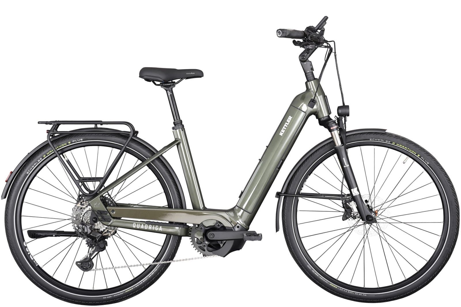 Kettler Quadriga Comp CX11 LG (750) - 750 Wh - 28 Zoll - Tiefeinsteiger 48 CM Classic green shiny