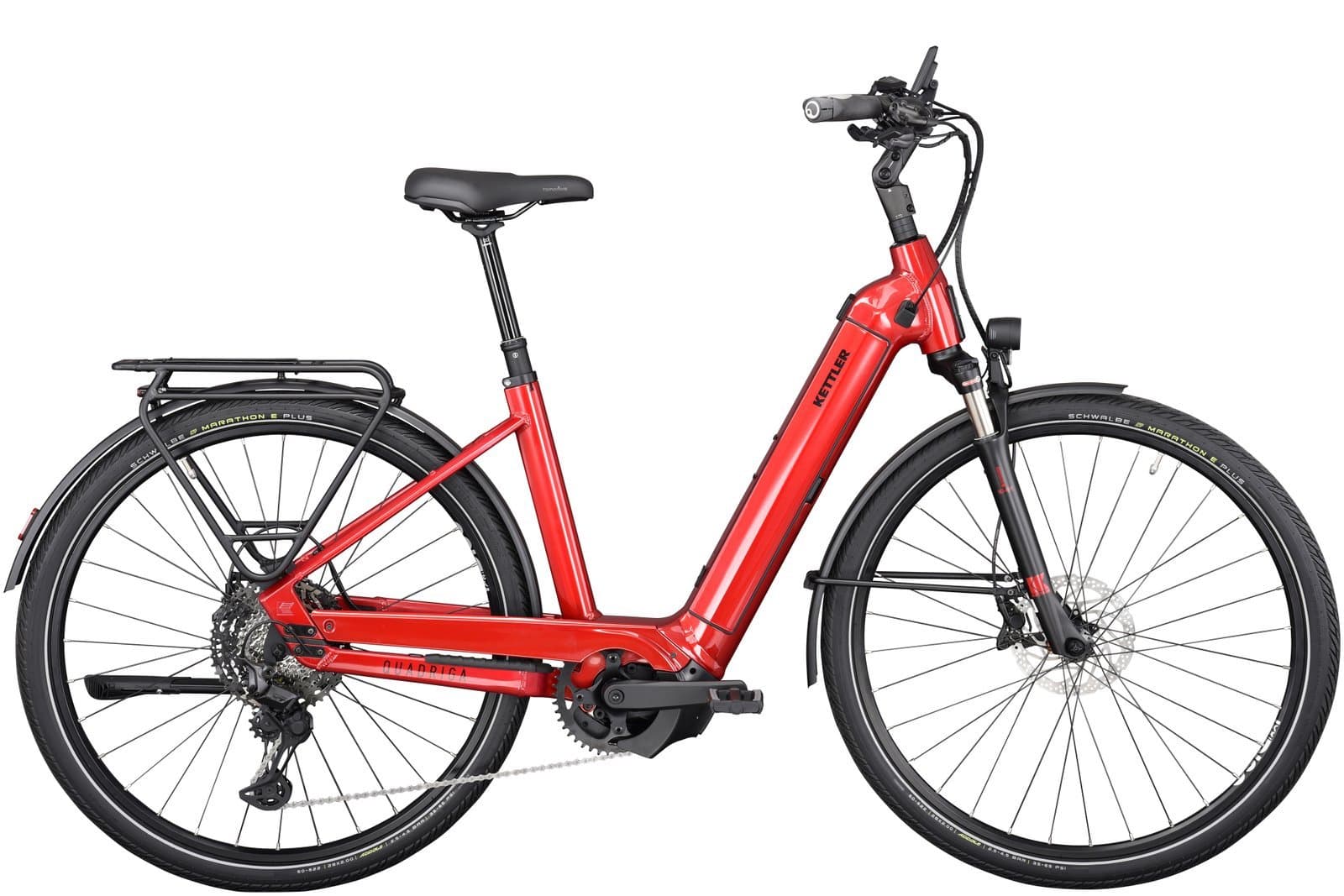 Kettler Quadriga Comp CX11 LG (750) - 750 Wh - 28 Zoll - Tiefeinsteiger 43 CM Classic red shiny