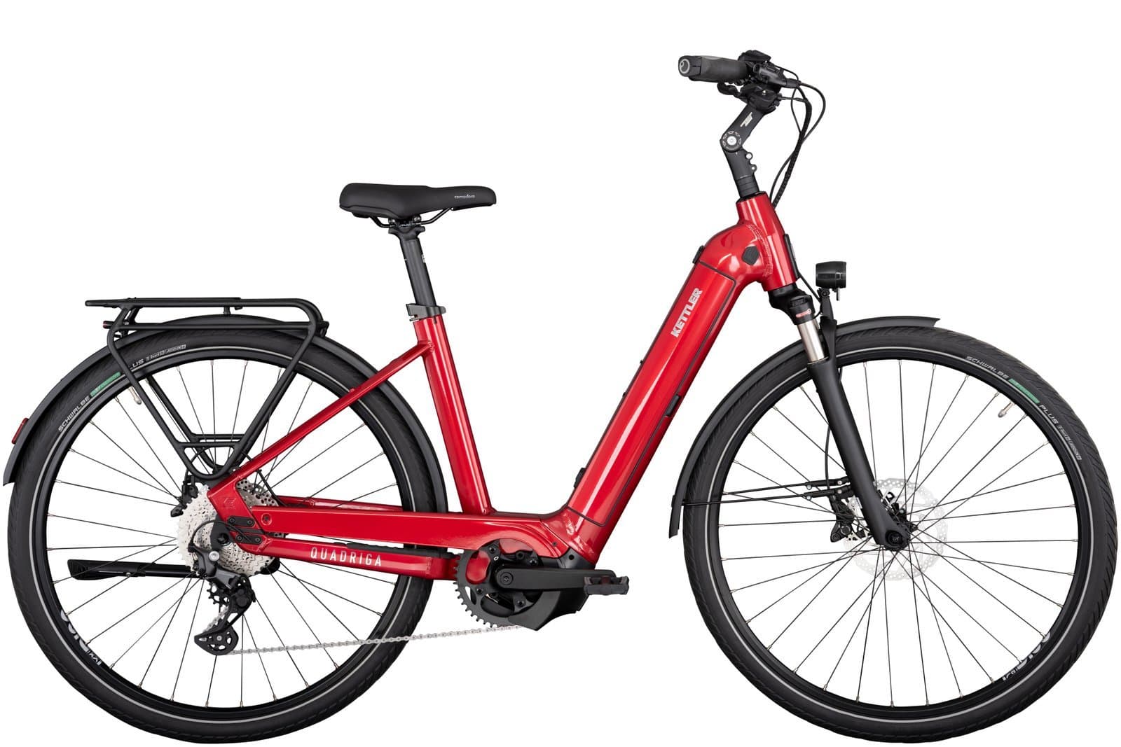 Kettler Quadriga CX10 LG (750) - 750 Wh - 28 Zoll - Tiefeinsteiger 48 CM Classic red shiny
