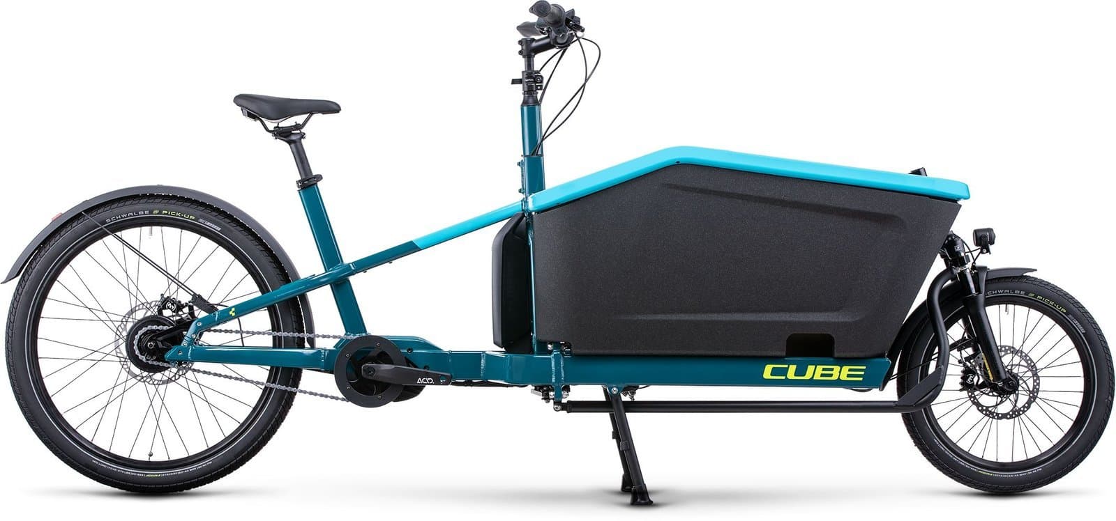 Cube Cargo Hybrid 500 - 500 Wh - 27,5 Zoll - Long John Blue'n'lime