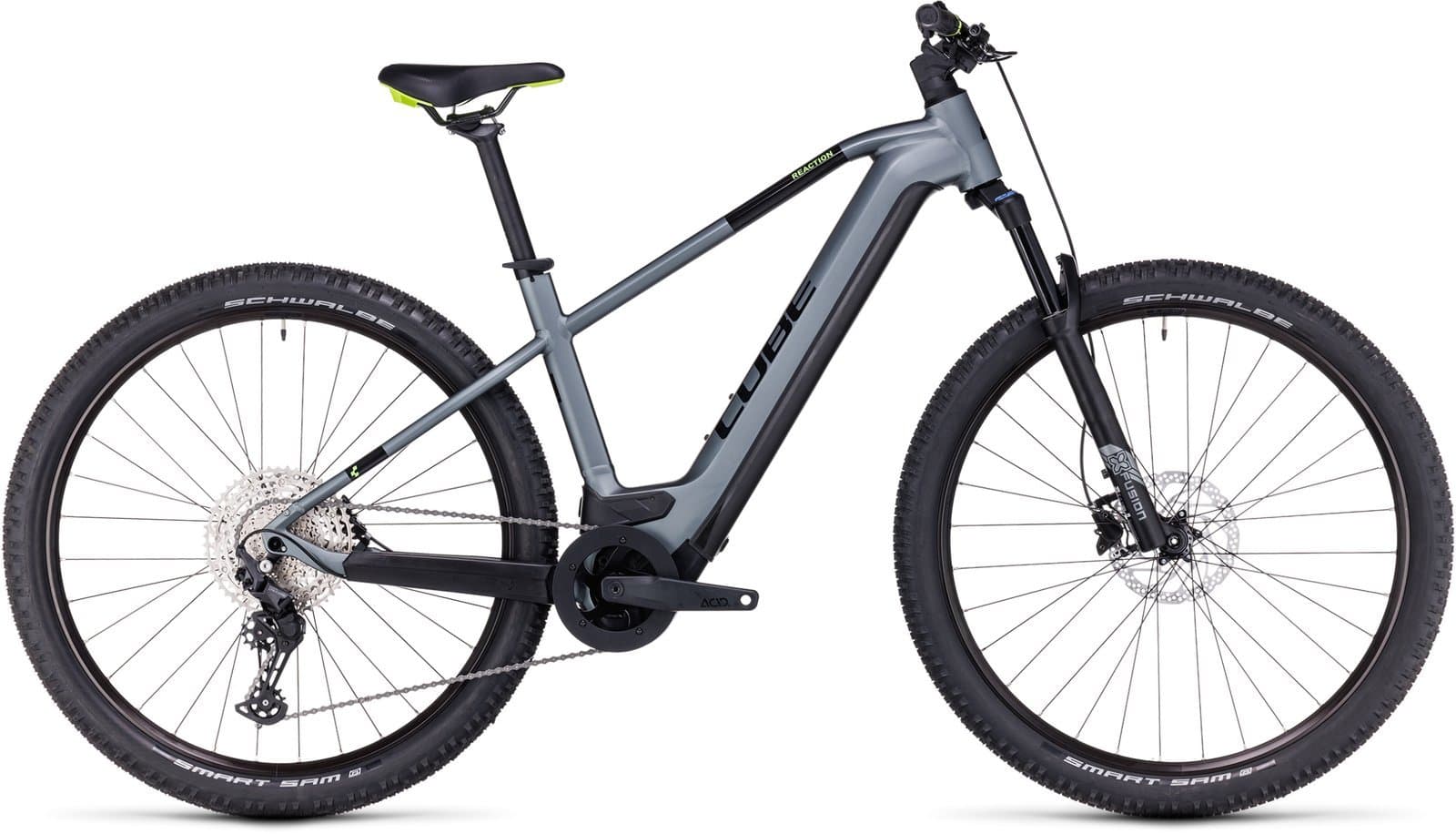 Cube Reaction Hybrid Pro 500 - 500 Wh - 29 Zoll - Diamant 19 ZOLL Flashgrey´n´green