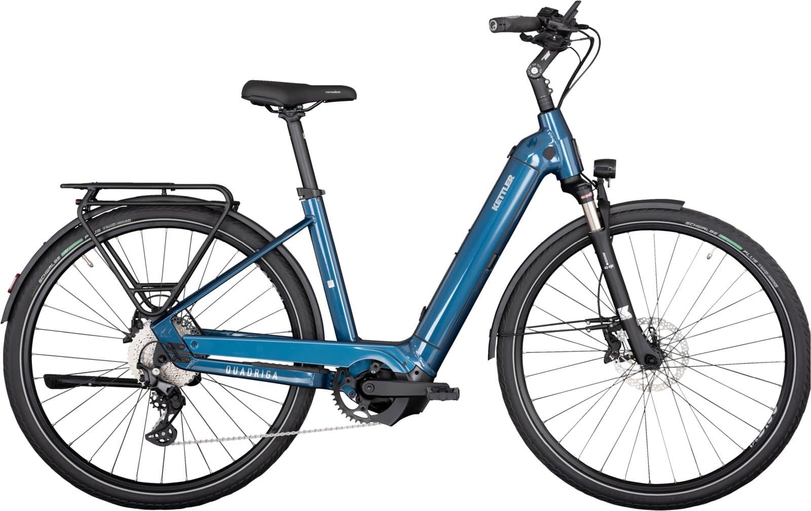 Kettler Quadriga CX10 LG (750) - 750 Wh - 28 Zoll - Tiefeinsteiger 53 CM Modern blue matt / black shiny