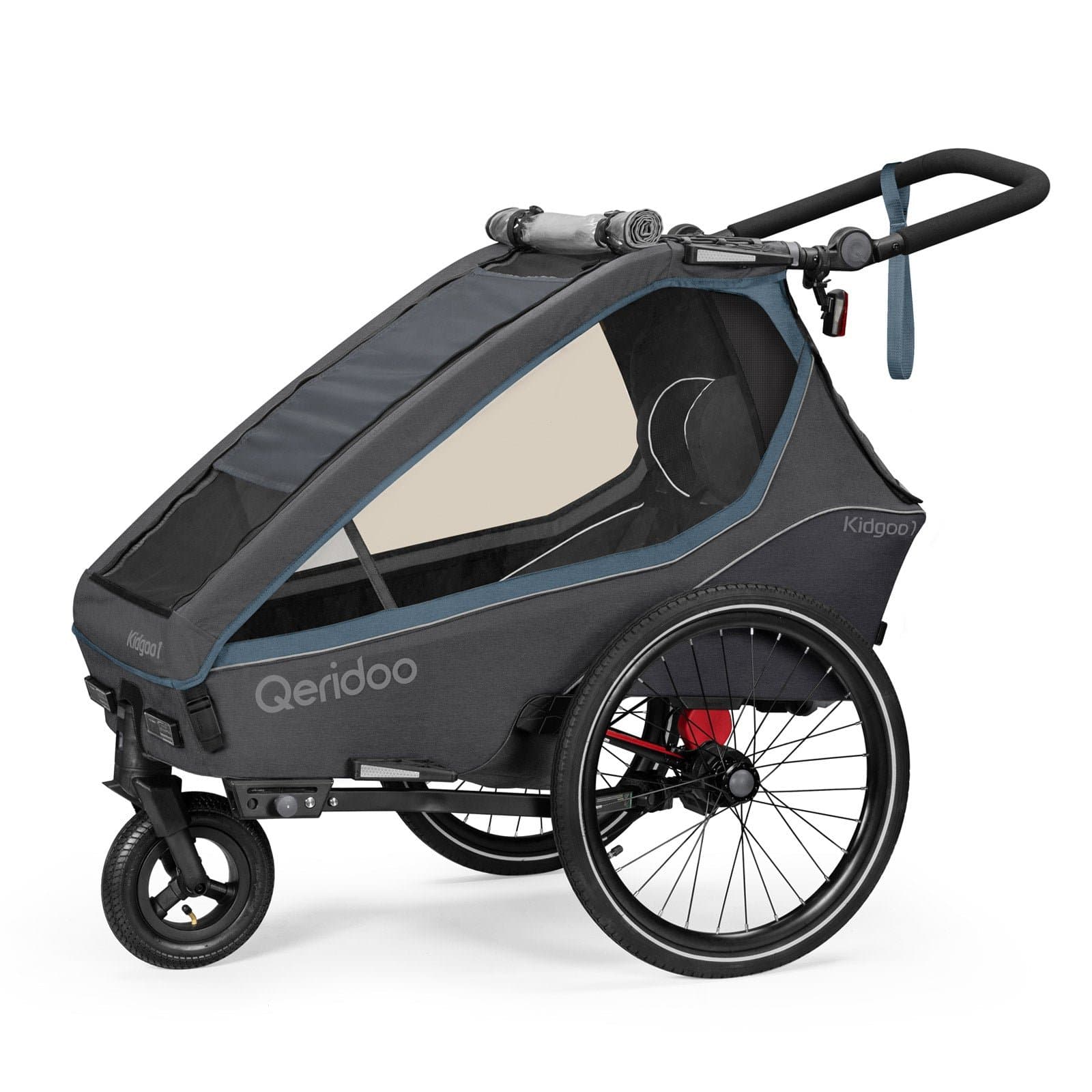 Qeridoo Kidgoo1 Kinder-Fahrradanhänger (2023) - Navy Blue - Navy Blue
