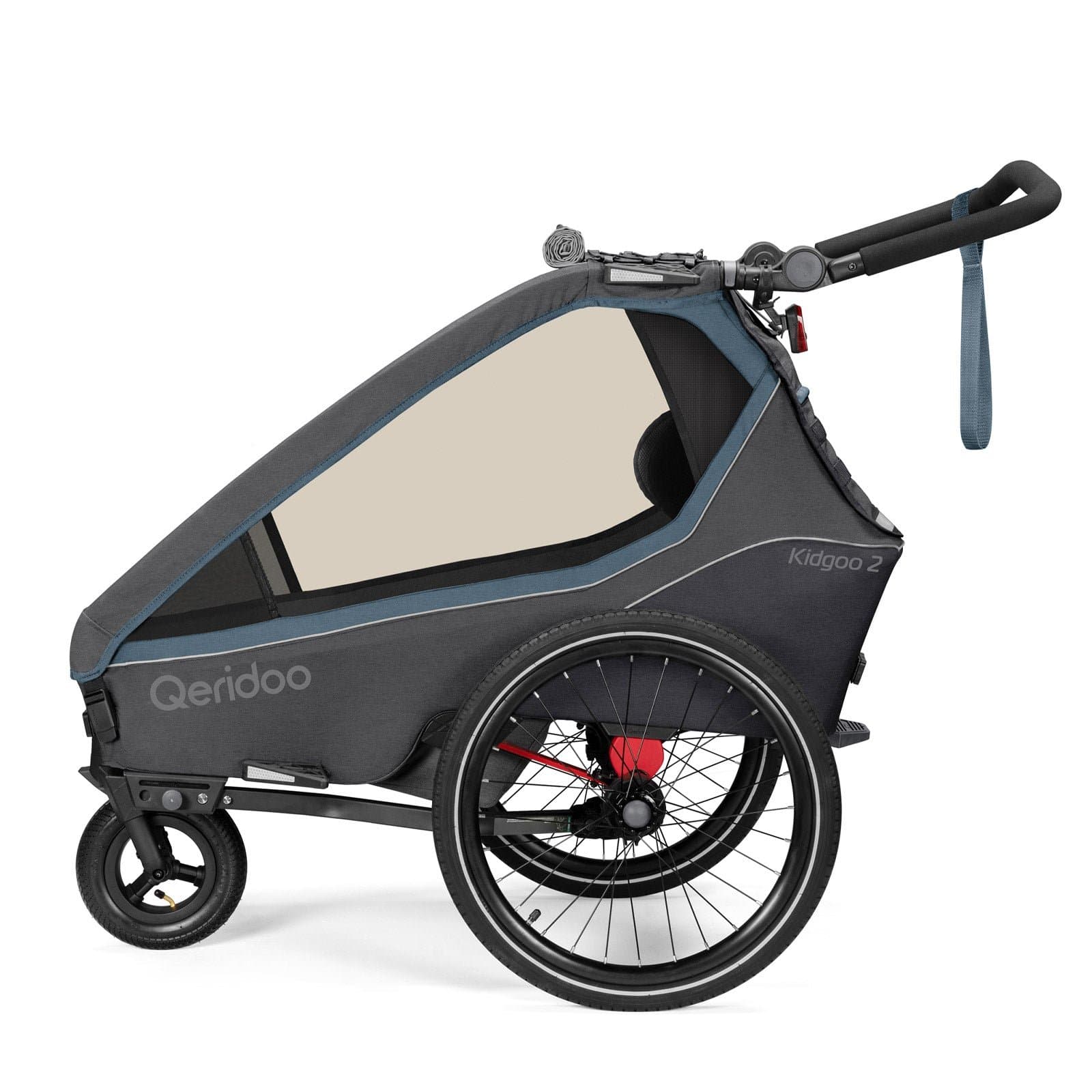 Qeridoo Kidgoo2 Kinder-Fahrradanhänger (2023) - Navy Blue - Navy Blue