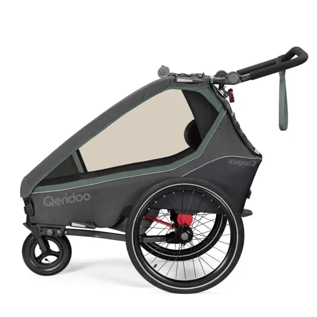 Qeridoo Kidgoo2 Kinder-Fahrradanhänger (2023) - Ivy Green - Ivy Green