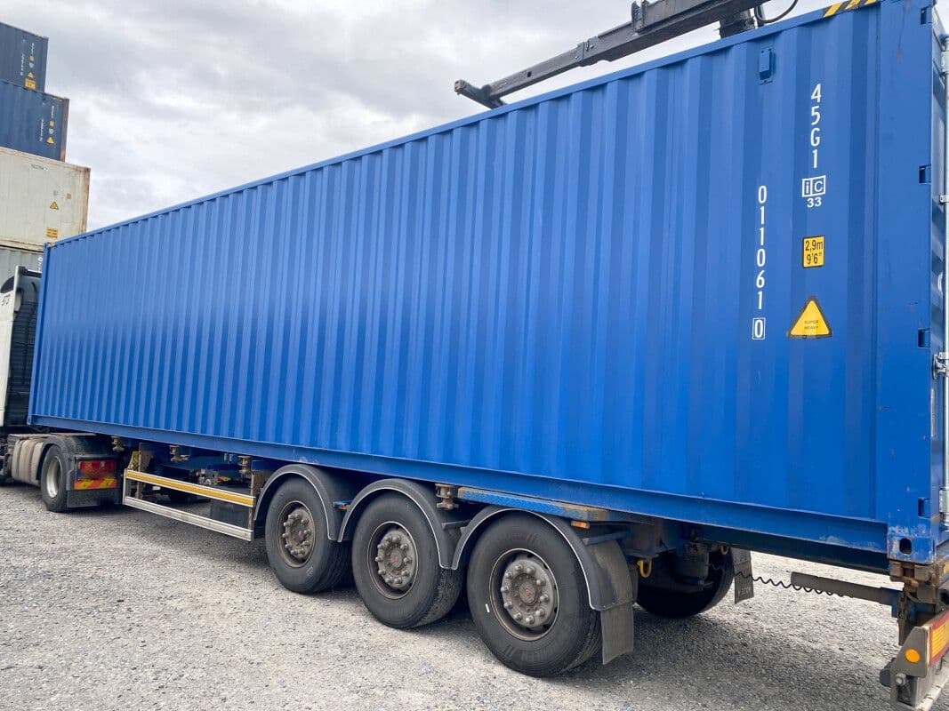 Contenedor marítimo 40' High Cube IICL5 – RAL 5010