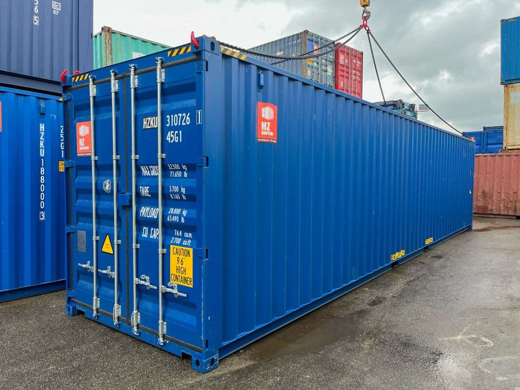 Contenedor marítimo 40' High Cube IICL6 – RAL 5010