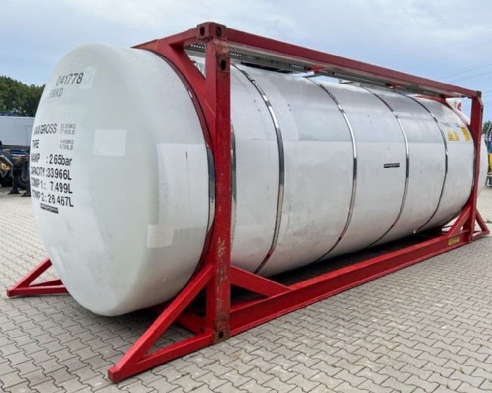 Contenedor cisterna de 20 pies usado – Para almacenamiento y transporte de líquidos