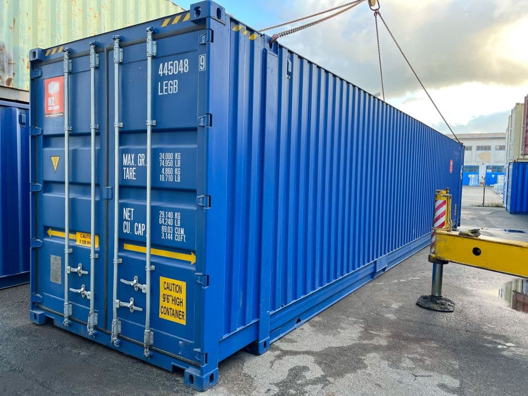 Contenedor marítimo 45' High Cube Pallet Wide – RAL 5010