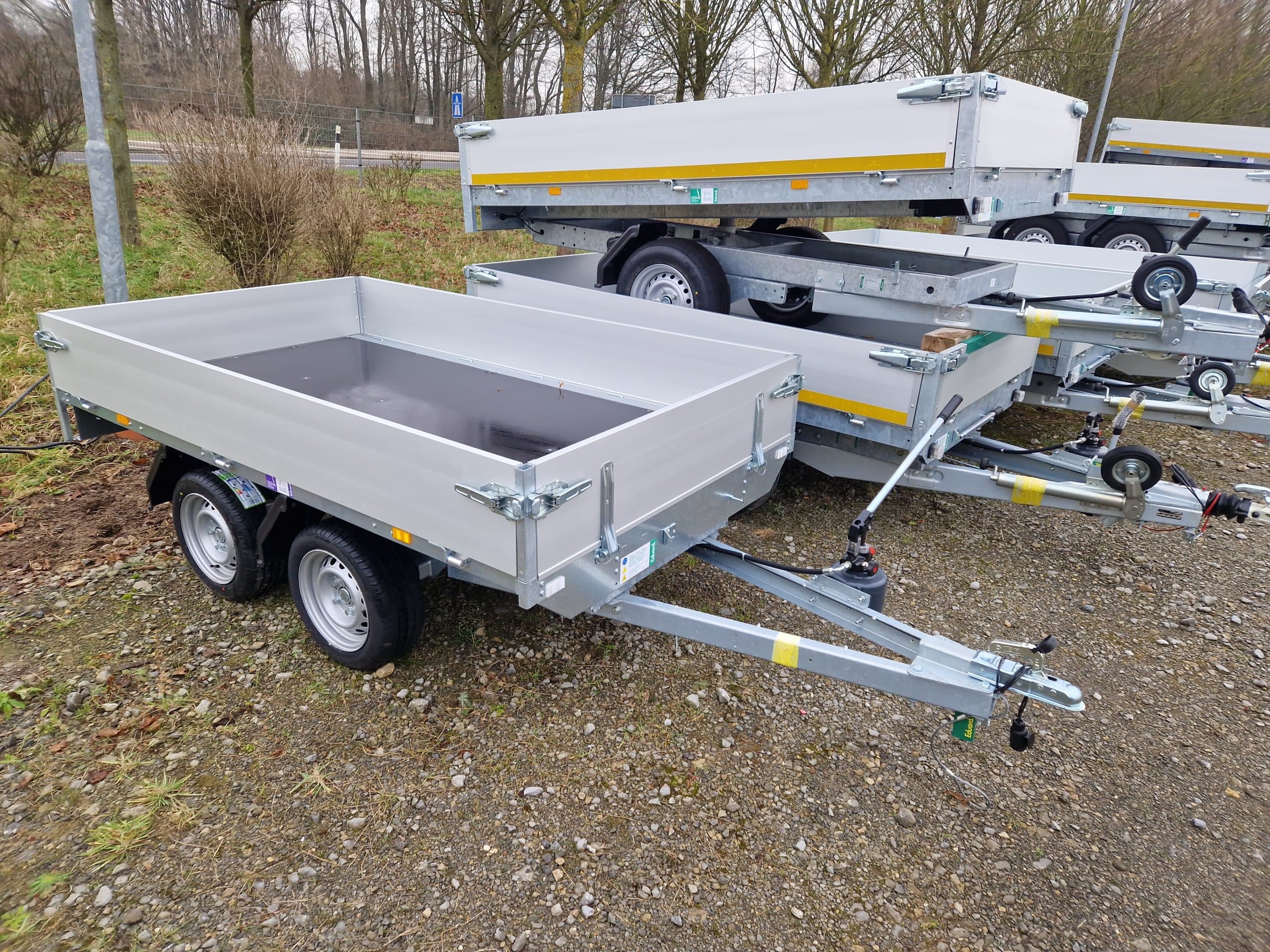 Ribaltabile posteriore light 2514 250x145x30 cm, altezza di carico 63 cm, tandem (S) 750 kg