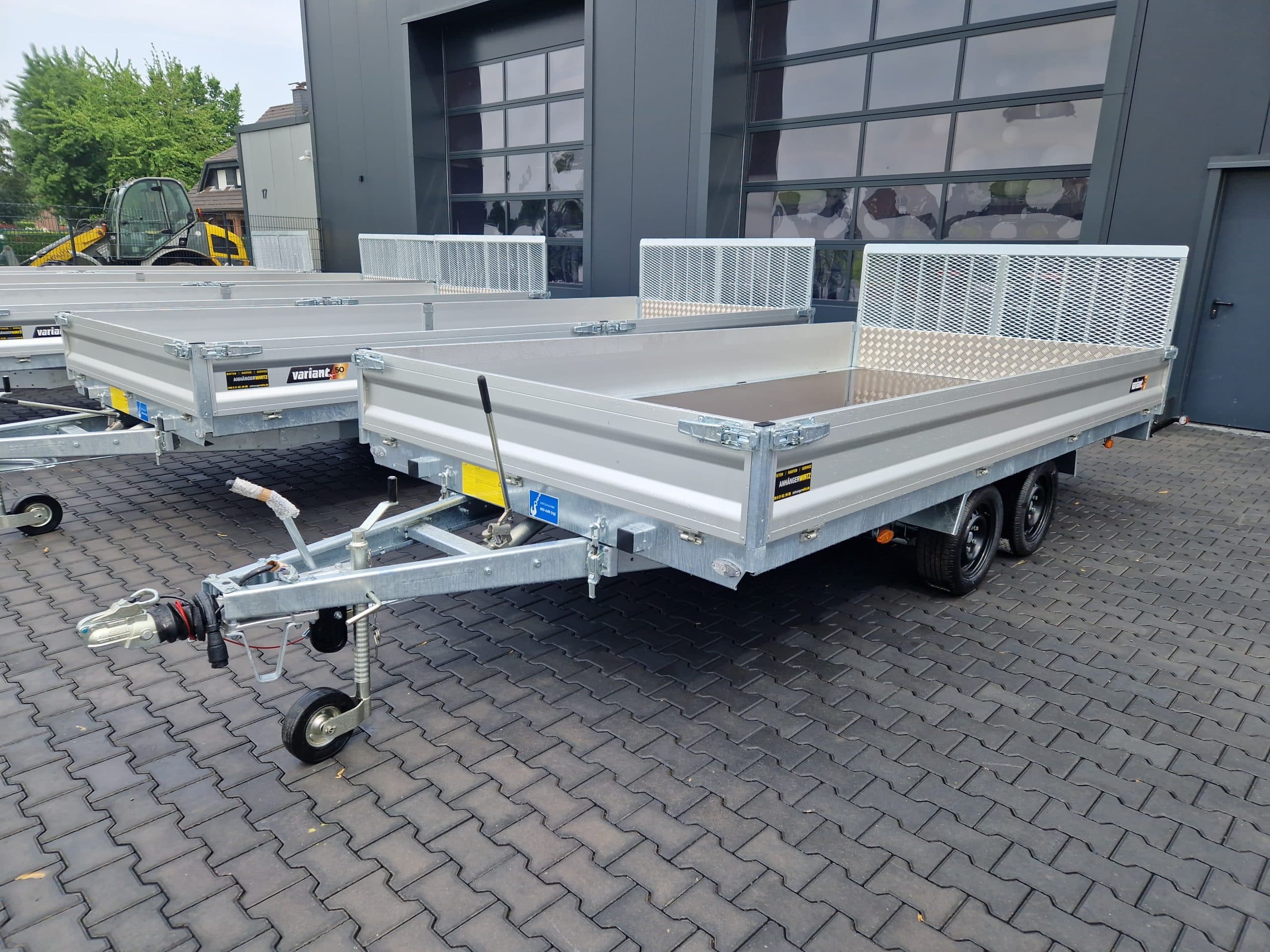 Variant trasportatore macchine 3542 UX Maxi Load 420, LED, tandem, sospensione a balestra parabolica, cerchi neri, 3500 kg