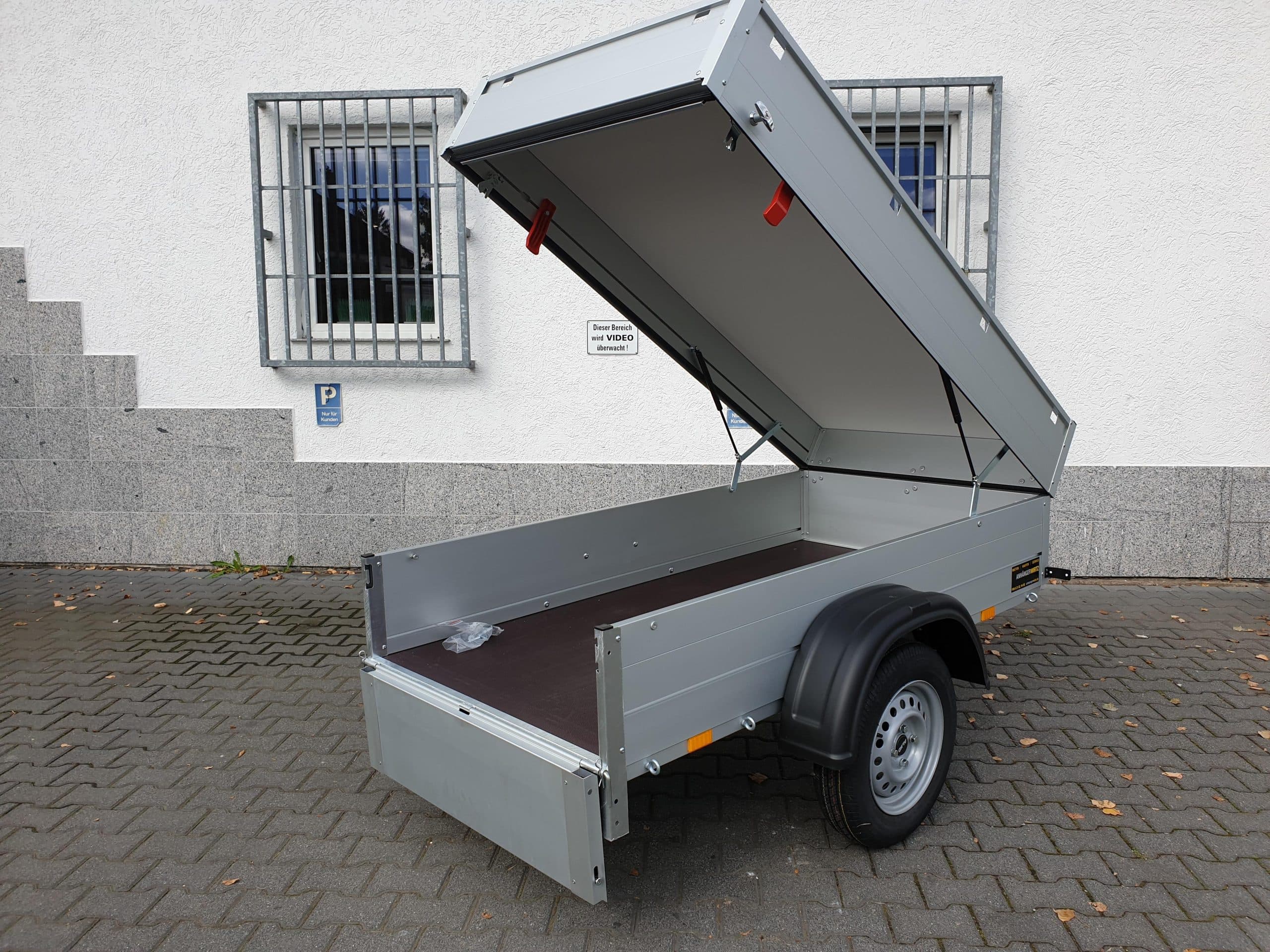 Rimorchio con coperchio ALUBOXX GT 750 HT 201x101x48 cm, XS, 750 kg