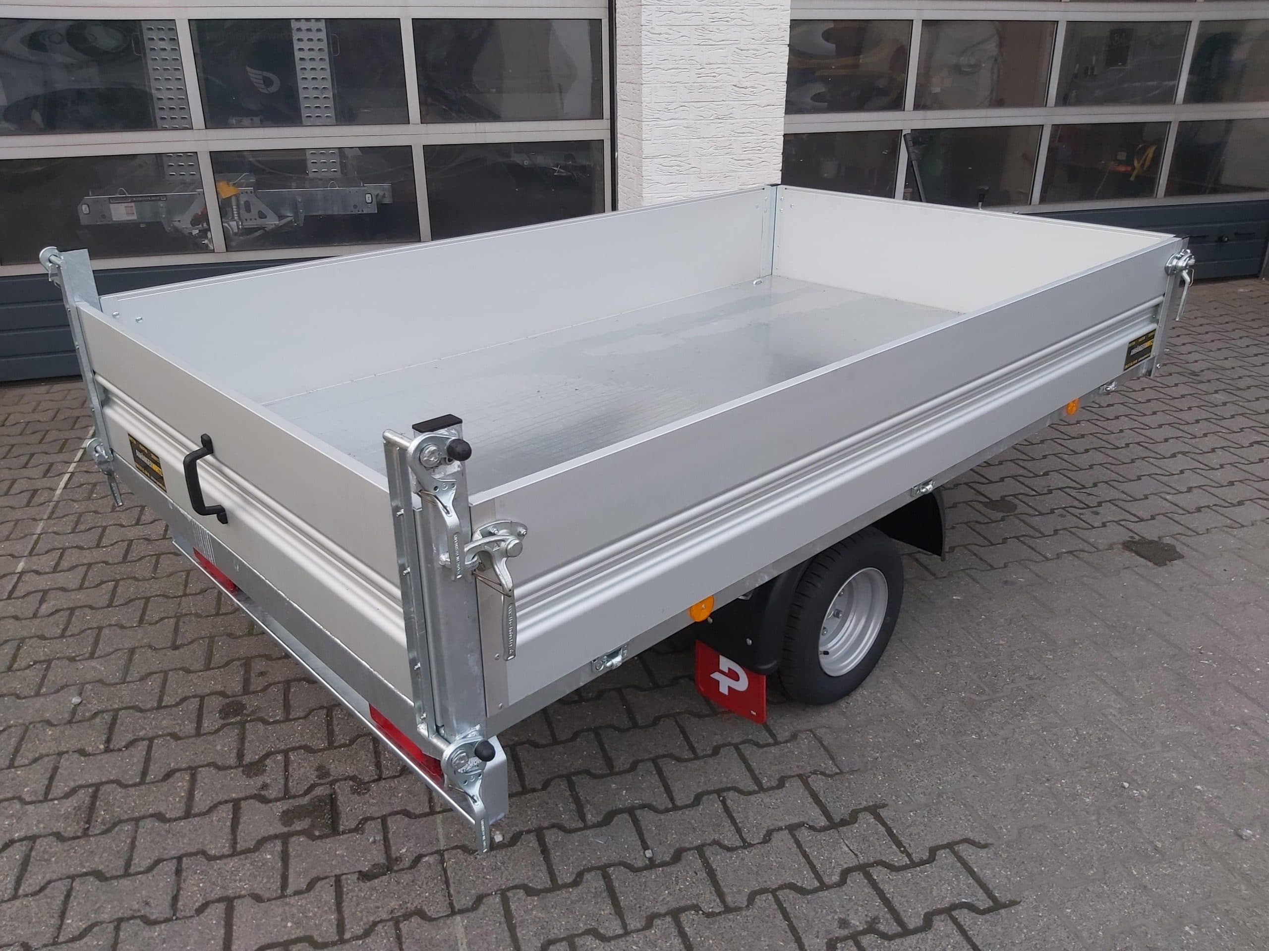 Pongratz ribaltabile RK 2600/15 G-AL 260x151x36 cm, pianale in acciaio, sponda posteriore pendolare, 10", 1500 kg, promozione
