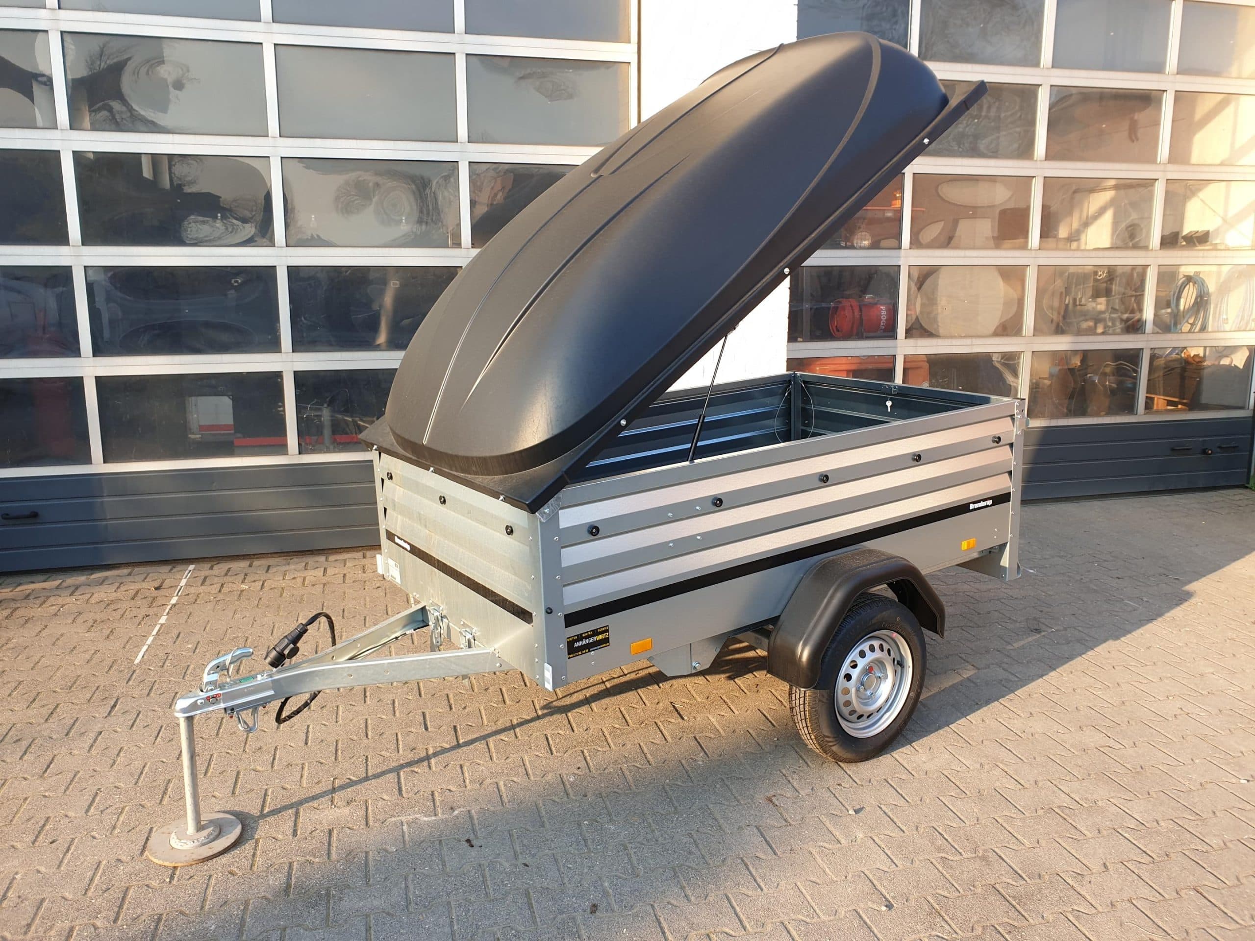 Rimorchio con coperchio Brenderup 1205 SXLUB 750, 203x116x55 cm, coperchio ABS nero, 750 kg, offerta online