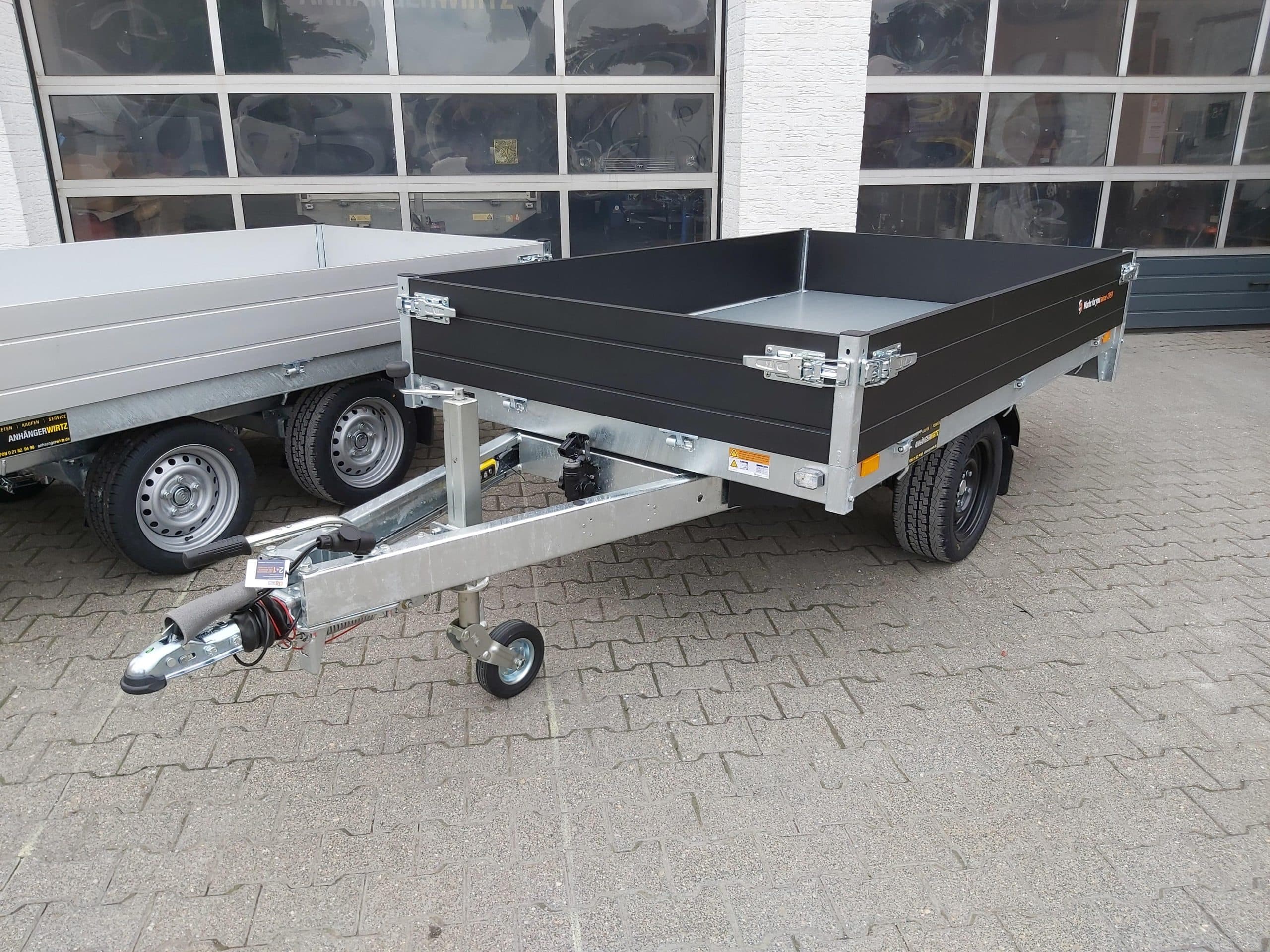 Saris ribaltabile K1 256 150 1500 1 E, 256x150x30 cm, Black Edition, elettrico e pompa di emergenza, 13" (S), 1500 kg
