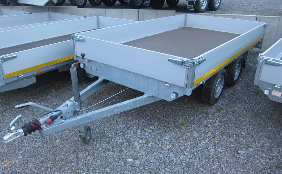 Rimorchio a pianale alto 330x180x30 cm, altezza di carico 72 cm (L), 2000 kg
