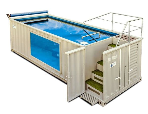 Panorama-Schwimmbecken im Containerstil, 12 Meter lang