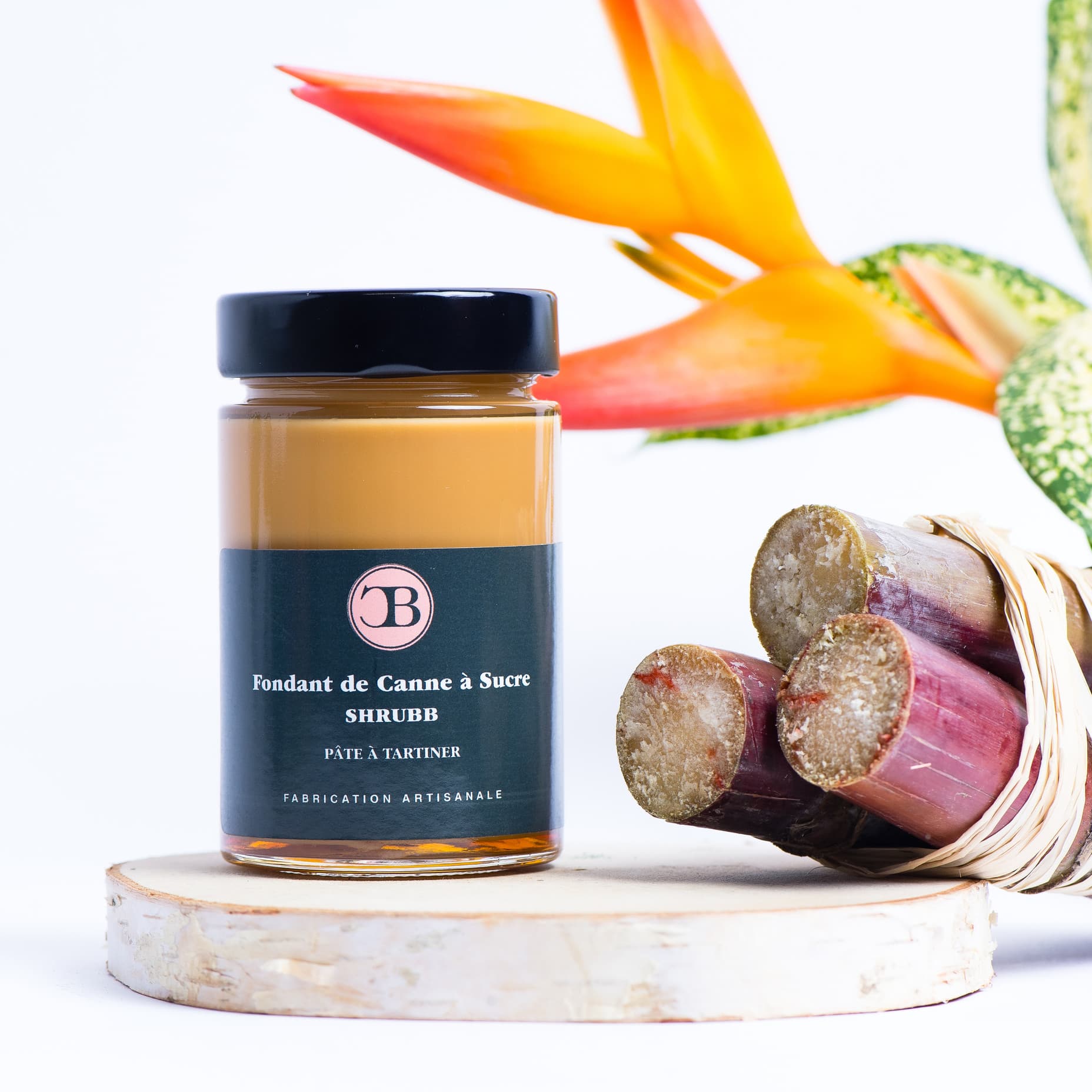 Fondant de canne à sucre au Shrubb · Canne Bonbon · Guadeloupe ·bocal 250g