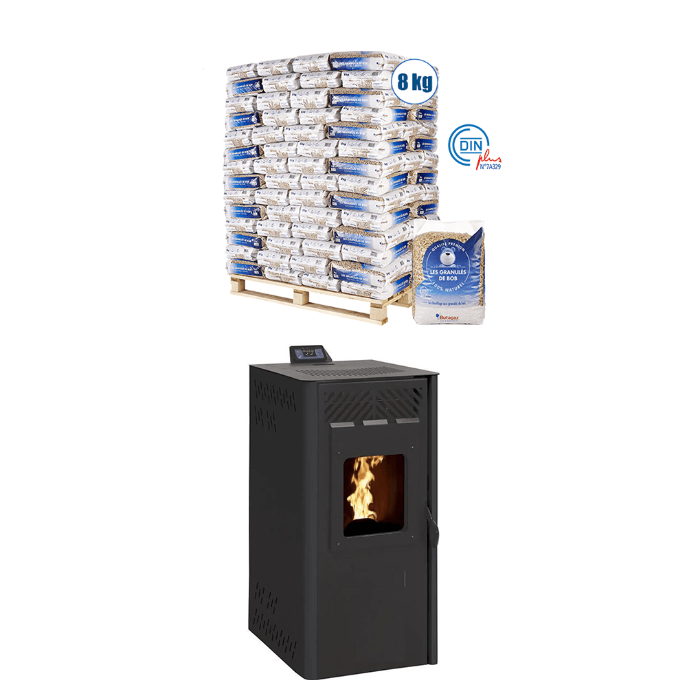 Pellet Bio Energie – Palette De 66 Sacs + Poêle à granulés