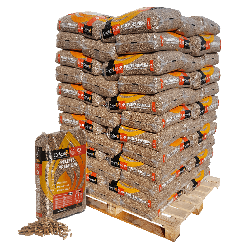 PALETTE De Granulés De Bois CREPITO - En Sac De 15kg