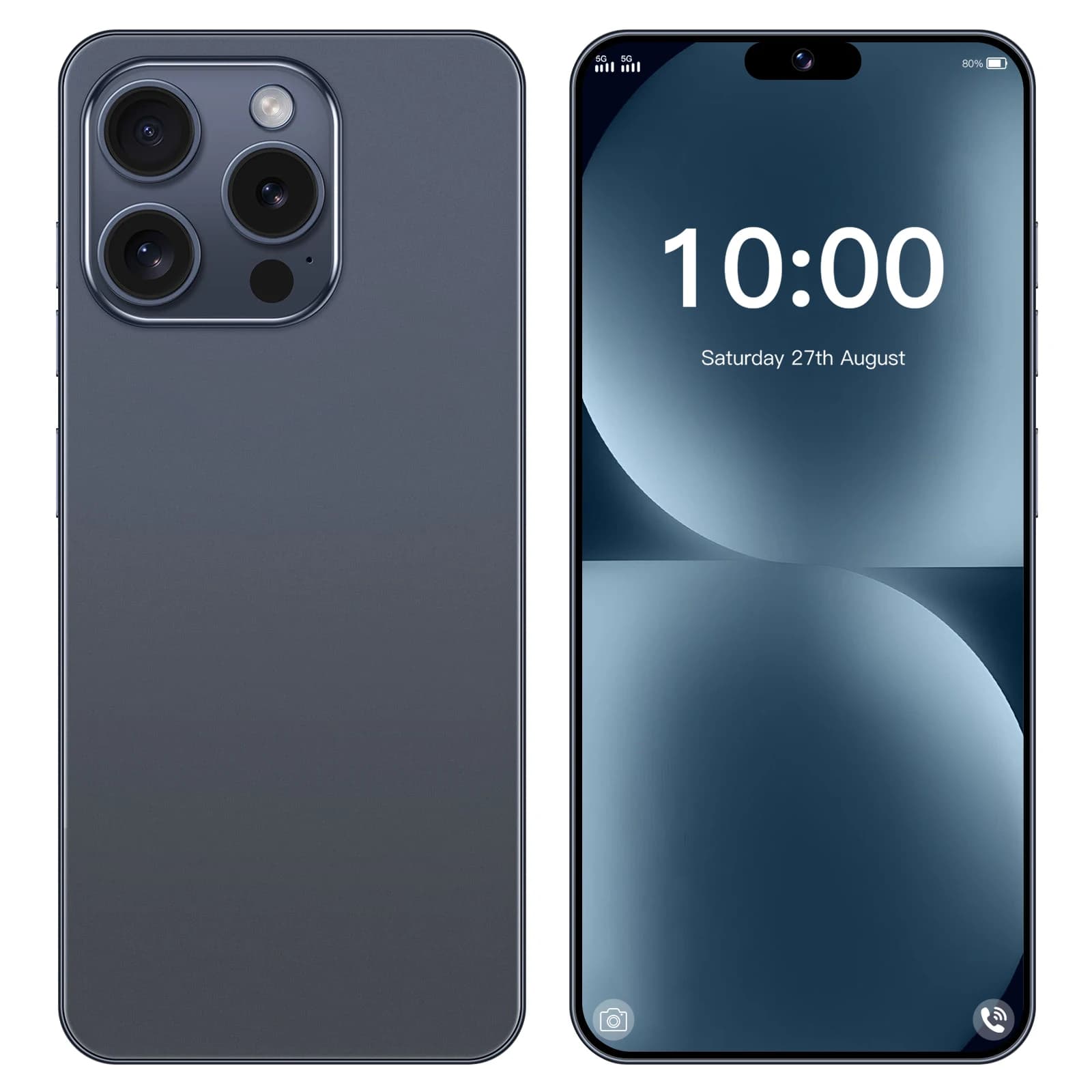 Expérience Visuelle Exceptionnelle: Le Smartphone Original i16 Pro Max 2025 avec Écran HD, Caméra Haute Résolution, Andoid 14 - blue , 12GB 512GB