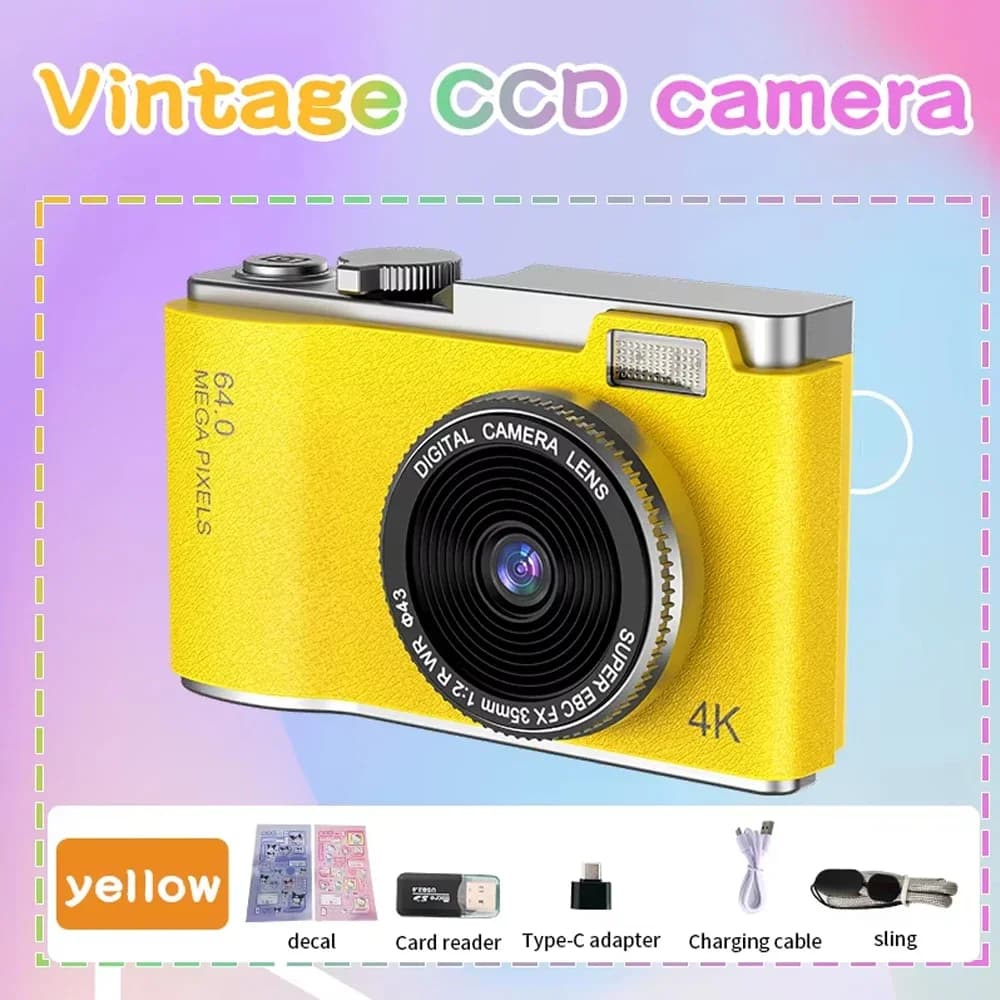 Appareil photo numérique à zoom numérique 4K CCD 8X pour étudiant, appareil photo de photographie numérique compacte 48MP 180 ° RENAU de l'appareil ph