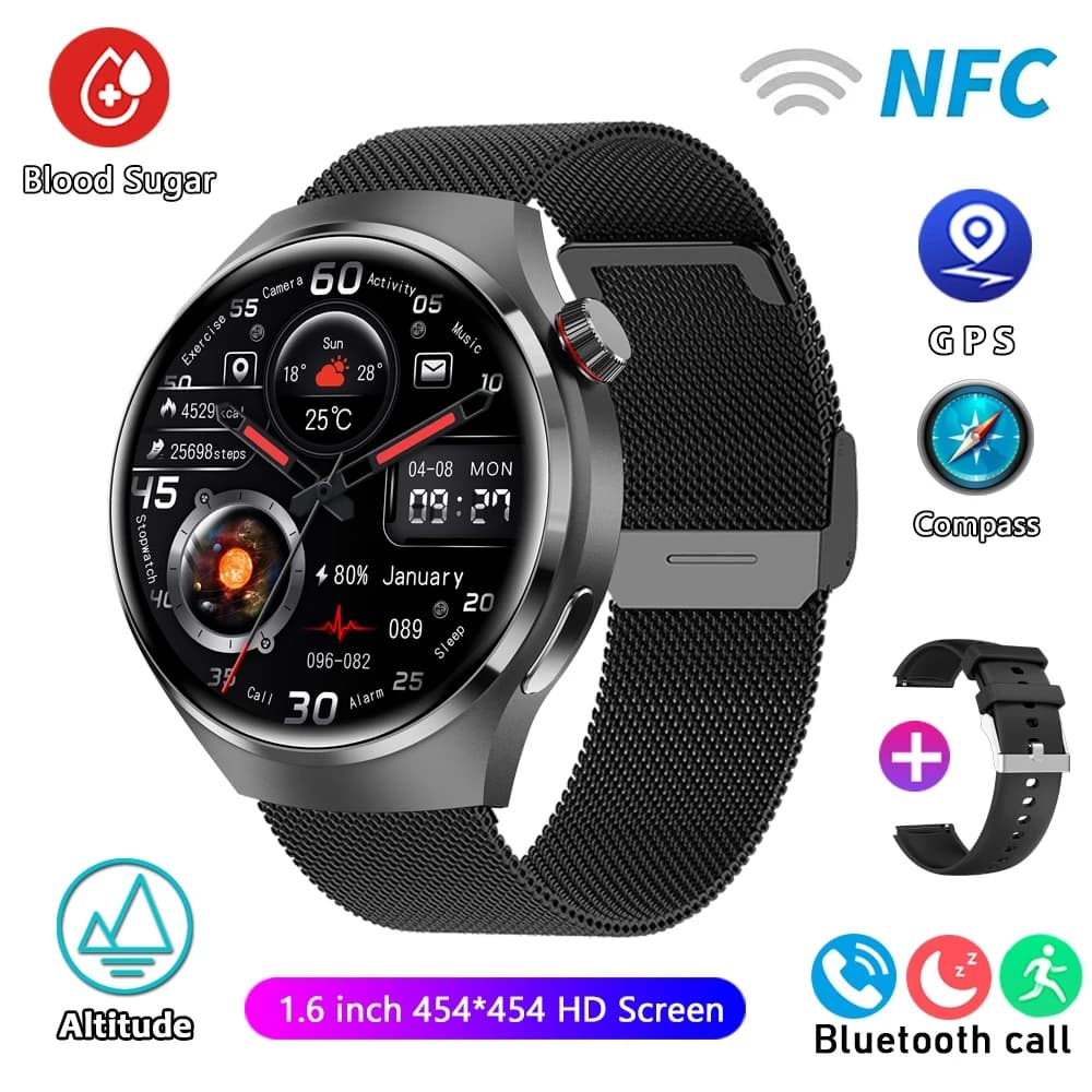 Nouveau Huawei GT4 PRO montre intelligente hommes montre 4 Pro AMOLED HD écran Bluetooth appel GPS NFC fréquence cardiaque étanche SmartWatch 2025 nou